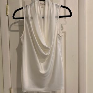 Boston Proper MARILYN COWL-NECK CHARMEUSE BLOUSE